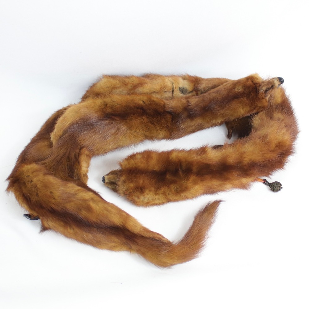 Vintage Conrads Mid Century Real Mink Fur Multi Pelt Stole Wrap Scarf
